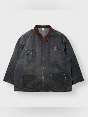Vtg Union Line Blanket Lined Chore Coat, Carhartt Union Made Jacket Barn 2XL 3XL